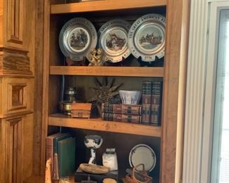 Great American Revolution collective  plates,  folk art, vintage books, local pottery 