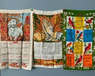 Mid Century 60-70s cloth calendars 