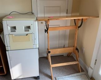 Copier, draft table adjustable 