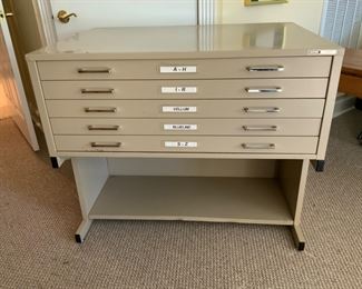 Table drafting storage cabinet 