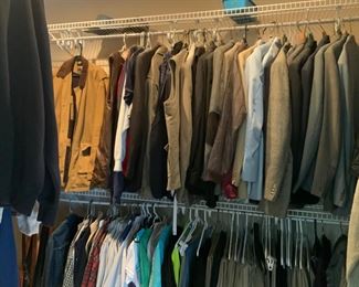 Large size, coats, business and casual men’s clothes 