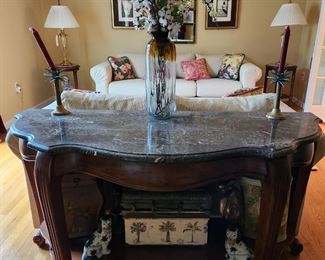 Marble top Hall/Sofa Table