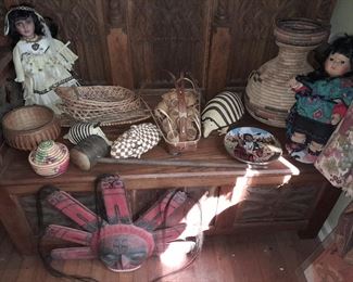 Native American Collectibles (Kachina & Porcelain Dolls, Jewelry, Artwork, Pottery, Baskets, Etc.)