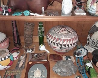 Native American Collectibles (Kachina & Porcelain Dolls, Jewelry, Artwork, Pottery, Baskets, Etc.)