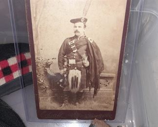 Scottish Guard Kit W/ Belts, Horse Hair Piece, Photo, Hat, Knife, Etc.