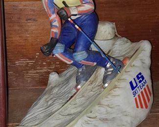 US Ski Team Skier Figurine