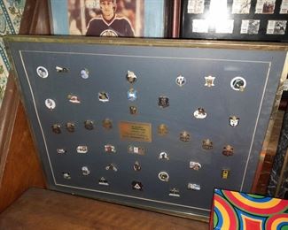 XV Olympic Winter Games Calgary 1988 Framed Police Pin Set