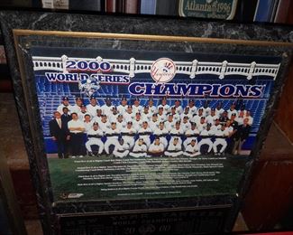 NY Yankees 2000 World Series Champions Photo Plaque