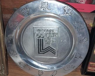 Lake Placid Olympics 1980 Pewter Plate
