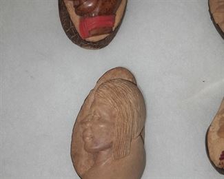 Hand Carved Face Stones