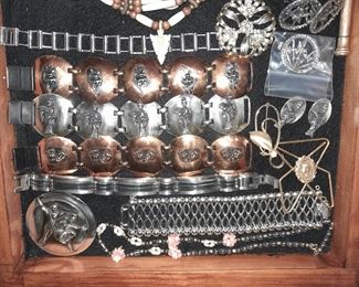 Costume Jewelry W/ Sterling Silver