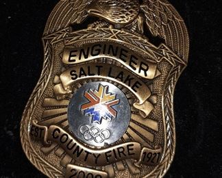 Olympics Salt Lake County Fire Engineer Badge 2002