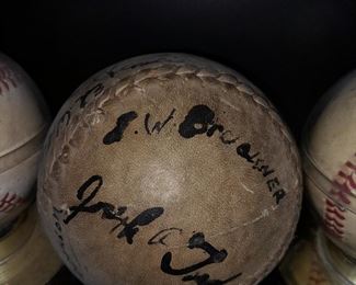 Oradell, NJ 1940s Autographed Baseball