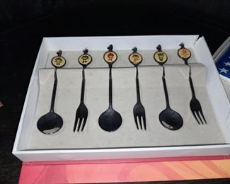 Beijing 2008 Olympics HAOYUN FUWA Stainless Steel Tableware 6 Piece Set W/ Box