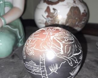 Native American Eric Tafdya Signed Ball