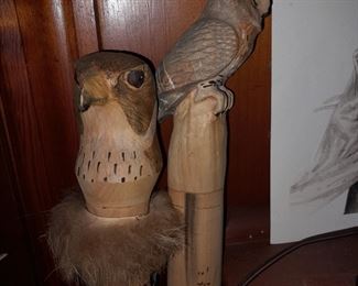 Wood Carved Hiking Sticks