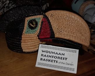 Native American Wounaan Rainforest Baskets Of The Darien (Toucan)