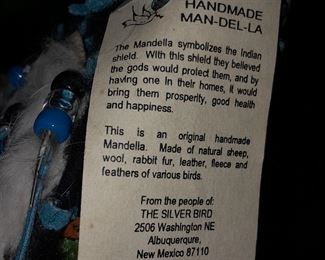 Native American Handmade Man-Del-La & Hand Painted Rain Stick