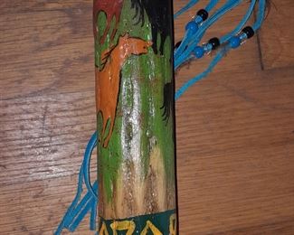 Native American Handmade Man-Del-La & Hand Painted Rain Stick