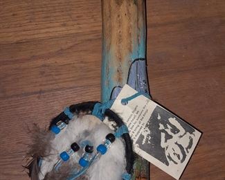 Native American Handmade Man-Del-La & Hand Painted Rain Stick