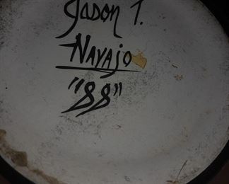 Native American Navajo Pottery Signed By Jason T.