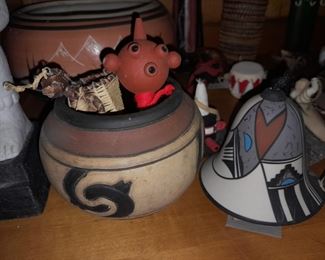 Native American Signed Pottery