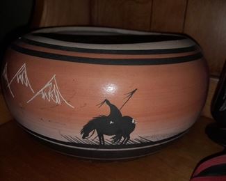 Native American Navajo Pottery Signed By Jason T.