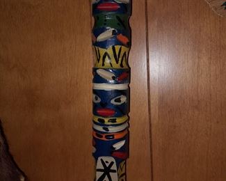 Native American Hand Carved & Painted Totem Pole