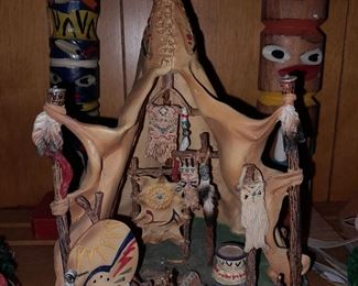 Native American Artist's Way From The Sacred Village Collection By The Hamilton Collection Figurine