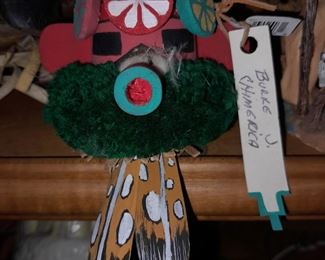 Native American Kachina Doll Head Ornament