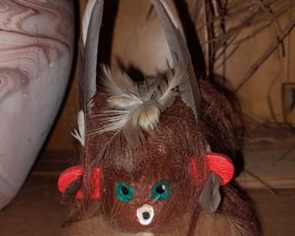 Native American Kachina Doll Head Ornament