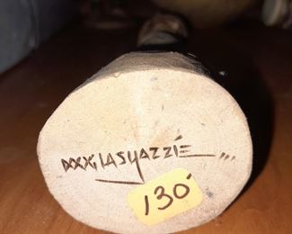 Native American Wood Carving Signed By XXX Lasyazzie