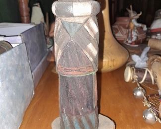 Native American Hopi Erotic Wood Carved Kachina Doll Signed By Daryl Koruh (Arizona)