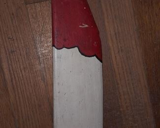 Native American Hand Painted Wooden FAUX Knife
