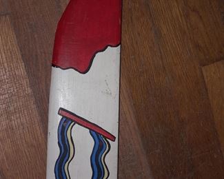 Native American Hand Painted Wooden FAUX Knife