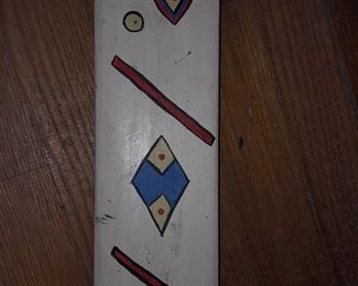 Native American Hand Painted Wooden FAUX Knife
