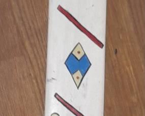 Native American Hand Painted Wooden FAUX Knife