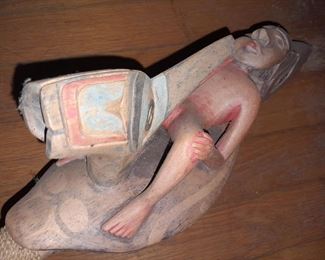 Native American Hand Carved Wooden Figure