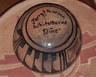 Native American Pottery Signed By Jerry Whitethorne 