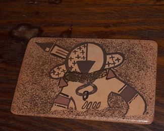 Native American Slate Artwork Signed By "White Swann"