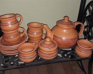Pottery Tea Set