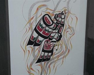 Native American "Rising Up From The Ashes" Artwork Signed By Richard Shorty
