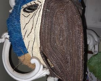 Native American Wounaan Rainforest Baskets Of The Darien (Blue Macaw)  