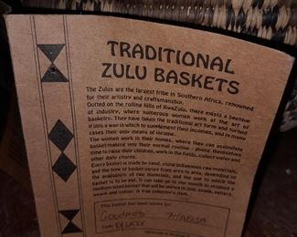 Handmade Traditional Zulu Basket W/ Artist Signature