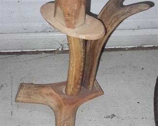 Native American Carved Horn Candlestick Holder