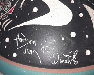 Native American Pottery Signed By "Harrison Juan" (1995)