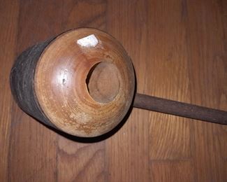 Native American Carved Wooden Pipe