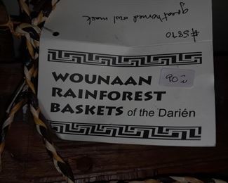 Native American Wounaan Rainforest Baskets Of The Darien (Great Horned Owl)