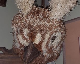 Native American Wounaan Rainforest Baskets Of The Darien (Great Horned Owl)