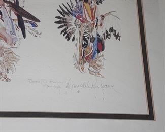 Native American "Dance With Me" Artwork Signed By "Donald D Ruleaux"